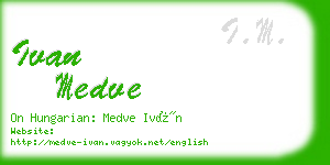 ivan medve business card